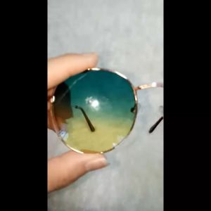 SUNGLASSES GRADIENT OVAL KOREA STYLE - Kacamata Fashion Retro Steampunk Lensa Gradasi 2 Warna Anti Silau Uv Protection Ada Nosepad Frame Metal Cocok Untuk Ke Pantai Traveling Hiking OOTD - KEREN KEKINIAN