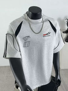 XIBAIYI | Extra Large Size Letter Print Cotton T Shirt
