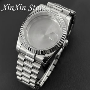 SKX Mod 36mm/40mm NH35 Fluted Bezel Watch Case For S Crown For NH34 NH35 NH36 NH38 4R35 Sapphire Glass Movement 28.5mm Dial Part