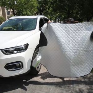 {Free Ship) Tấm Che Nắng Kính Lái Ô Tô Bạt Chắn Nắng Che Chống Nóng Phủ Kính Lái Ô Tô Xe Hơi 4 Lớp Tráng Bạc Nhôm