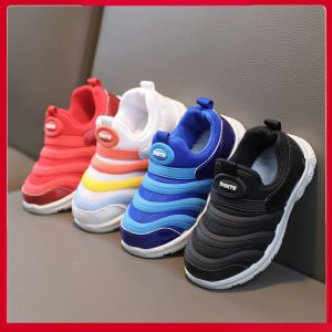 Breathable Mesh Childrens Sport Shoes Korean Style Caterpillar Design Boys Summer Shoes Girls Spring Autumn Running Shoes