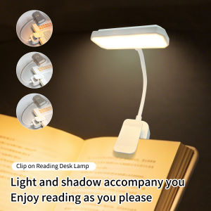 Rechargeable LED Night Light Clip-on Learning Desk Lamp Mini Eye Protection Book Light 3 Color Temperature Study Reading Lamp