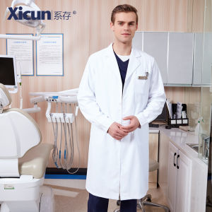 Lightweight Short Sleeve Lab Coat Doctor Uniform Mens Summer Thin Long Sleeve Beauty Salon Dentist Oral Workwear White Coat