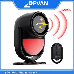 Máy Dò Chuyển Động Hồng Ngoại CPVAN PIR 120dB Báo Động Chống Trộm Tại Nhà Có Độ Ồn Cao Với Điều Khiển Từ Xa Và Cảm Biến Cửa Góc Phát Hiện 110 Độ