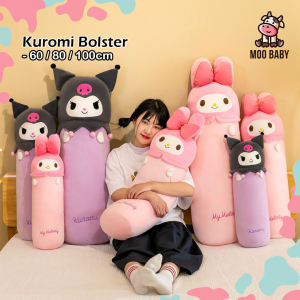 🐮Moo Baby Kuromi Bolster Kuromi Plushie Long Plushie Cartoon Bolster Kuromi Pillow Kuromi Bantal Peluk Kuromi抱枕 公仔 長條