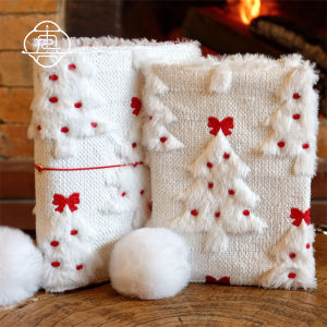 Handmade Plush Embroidered Butterfly Knot Journal Notebook A5A6 Size Cute Faux Velvet Fabric Cover Stitched Binding Diary Book