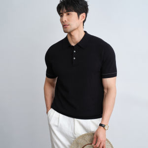 SIMWETO | 16-gauge Flatbed Pure Cotton Mens Polo Shirt Business Premium Short Sleeve T-Shirts