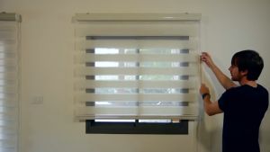 Sunshine Cottage Venetians Duo Roller Blinds Curtain Roler Blinds Curtain 60/80/100/120/140/150/180x160Cm For Office Home Living Window Sun Light Protection Environmental Friendly