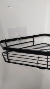 Kệ góc inox đa năng 2 MÀU BẠC & ĐEN dán tường không ảnh hưởng tới tường nhà(ND-200-189P)