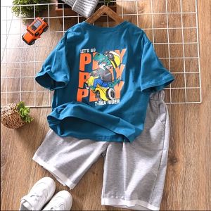 Đồ Bộ Bé Trai Quần Áo Trẻ Em Nam Habi Fashion HB2221 Họa Tiết Let-Go Chất Liệu Cotton Co Giãn Cho Bé Trai 18-40Kg