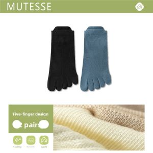 Mens Five-Finger Thin Cotton Socks Breathable Sport Antimicrobial Deodorant Short Socks for Summer Moisture-Wicking Home Wear