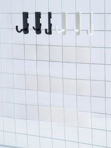 Colorful Plastic Wire Mesh Hooks Nursery Storage Rack Wall Display Hooks Shelf Organizer Commercial Office Furniture
