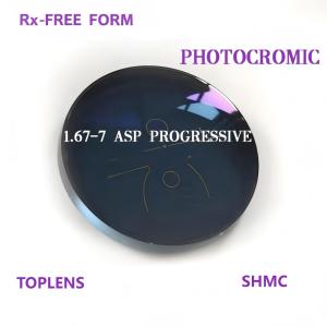 1.67-7 ASP FREE FORM PHOTOGREY PROGRESSIVE BIUE CUT SHMC--1 Pair(2 Lenses)-Full Set