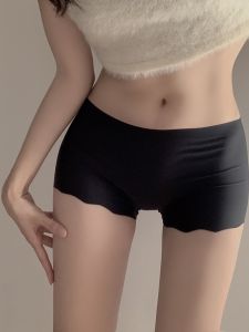 3 Pack Ice Silk Seamless Boxers Women Mid-Waist Cotton Antibacterial Crotch Anti-Wardrobe Malfunction Pants Women Boxer Shorts