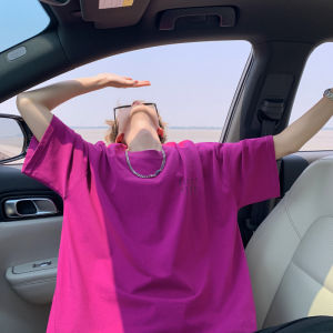 Orange Letter Print Cotton T-Shirt Short Sleeve Half Sleeve Hip Hop Style Casual Summer Top for Teen Boys Breathable Comfortable