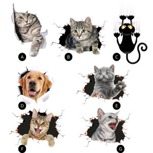 Decal Mẫu Thú Cưng Mèo 3D Trang Trí Ô Tô Xe Hơi Xe Máy