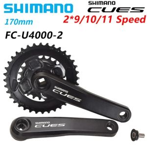 SHIMANO CUES FC-U4000-2 Crankset 2x11S/2x10S/2x9S 36-22T/40-26T Bicycle Chain Wheel For MTB With/Without Chain Guard Bike Parts