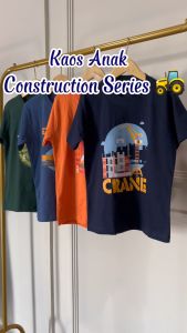 Kaos T-Shirt Anak 1-14 Tahun Motif Kendaraan Alat Berat Series