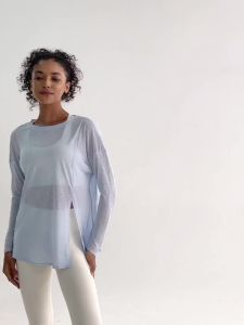 COZOK | Áo Tập Yoga Nữ Thoáng Khí Thiết Kế Rộng Rãi Có Đường Xẻ Bên Hông Thoải Mái Khi Chạy Bộ Tập Luyện Mặc Thường Ngày Chất Liệu Polyester