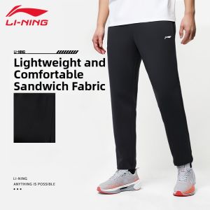 Li-Ning | Mens Tapered Sports Pants Spring And Autumn Casual Black