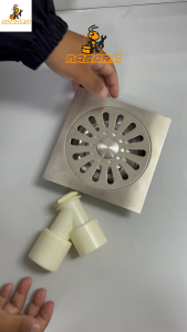 Nasara 6 Inch Stainless Steel Floor Grating With Washing Machine Joint Elbow Tee Connector