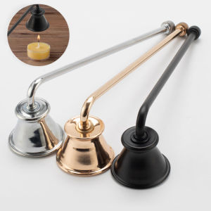 Candle Snuffer Stainless Steel Smokeless Candles Wick Bell snuffer Put Off flame Tool Cutter Black Gold Rose Silver Decoration
