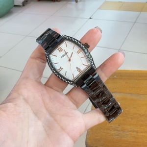 Jam Tangan Wanita Fos 9010 Tangal Aktif Strap Rantai Stainless Stell
