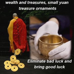 Brass Ornaments Fortune Fortune Pot Five Emperors Money Fortune Jar Rice Jar Fortune Cup One Sip Cup