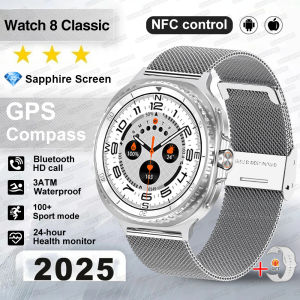 2025 New Original GPS Smart Watch AMOLED Men Women Ai GPT Amoled 3ATM Waterproof Sports SmartWatch Compass NFC HD Call Watches
