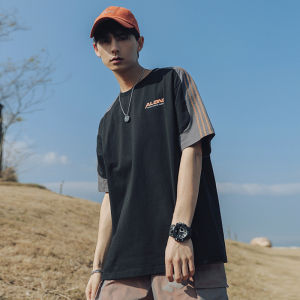 Áo Thun Cotton Tay Ngắn Mùa Hè Cho Nam Dáng Rộng Chất Liệu Cotton Nguyên Chất Phong Cách Thường Ngày Cổ Tròn in Chữ Thoáng Khí