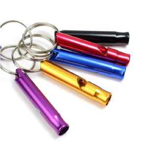 👍COD DVX Keychain Tube Whistle Aluminum Small & Large Metal Emergency Survival Whistles Travel Mountaineering Outdoor High Frequency