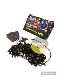 LAMPU DEKORASI 80 LED PANJANG 10 METER RGB bisa kedip merah hijau biru bisa di sambung cocok untuk hiasan cafe 17 agustus
