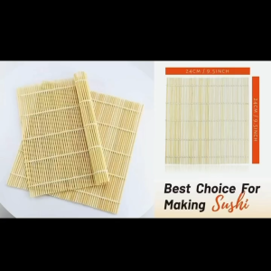 Believe [LOW PRICE] High Grade Bamboo Sushi Rolling Mat Non-Stick Easy to Use + FREE Wooden Rice Spoon  COD Ready Sushi Maker for Beginners & Expert Cooks in Philippines Home Kitchen