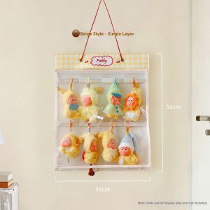BOZHI | Dustproof Transparent Organizer for Labubu Collectibles Wall Display