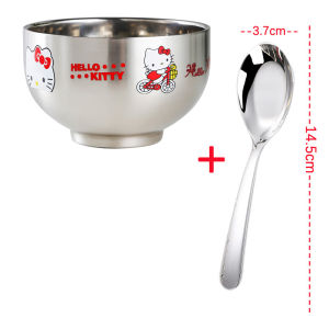 Bát Ăn Cơm Bằng Thép Không Gỉ Dễ Thương Cho Trẻ Em 304 Bát Ăn Phụ Ăn Chống Rơi Chống Bỏng Máy Khử Trùng Dùng Tại Nhà