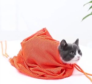 Túi Tắm và Giữ Thân Mèo Đa Năng Bibopetcare - Phù Hợp Mọi Tr阶段h - Thiết Kế Tiện Lợi Cho Cắt Móng Sạch Tai