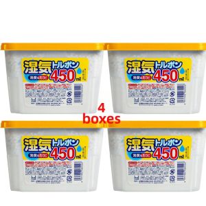 Novopin Dehumidifier Box 450ml*4 Pack Indoor Wardrobe Mold Proof Moisture Absorber Dryer for Home Office Humidity Control