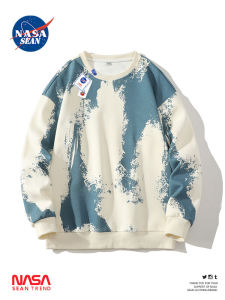 Wassup Panda Mens round Neck Sweatshirt Loose Fit Long Sleeve Overhead Top Trendy Brand Casual Versatile Autumn Wear