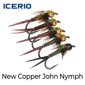 5pcs New Copper John Nymph Flies Bi-Color Copper Tail Euro Nymphing Flies for Trout Grayling Fast Sinking Durable Hand-Tied