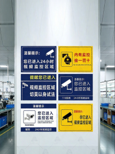 RUIKELAIXIANG | 24 Hour Surveillance Notice Warning Sign Waterproof