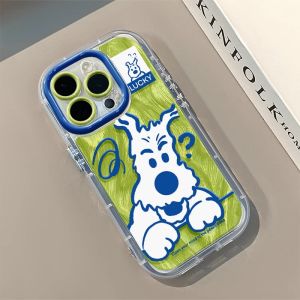 DingDing Red Line Dog Phone Case Full Cover Shockproof for OPPO Find X8Pro/X6 X7 FindX3Pro K10Pro Creative K9S K9X Airbag K11 Personality