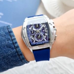 CURREN Jam Tangan Pria Olahraga Kasual Mewah Dengan Kronograf Analog Bercahaya 8391 & CRRJU Jam Tangan Pria Anti Air Multifungsi Bercahaya & Ketepatan Waktu Tali Silikon Olahraga 2317