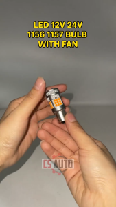 LED 12V 24V Car Lorry 1156 1157 Bulb with Fan Mentol dengan Kipas Lori Treler Red Yellow White