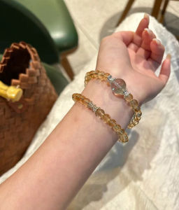 Handmade Crystal Bracelet Double Ring Green Ghost Womens Style Feng Shui Wood And Earth Complement Original Design Fashion Jewelry
