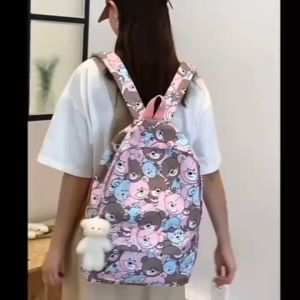 เความจุขนาดใหญ่ เวอร์ชั่นเกาหลี กระเป๋าเป้สะพายหลังวิทยาเขตนักเรียนแฟชั่นชายหญิง