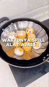 Kukusan Flexible Stainless Steel Steamer Lipat Alat Pengukus Serbaguna