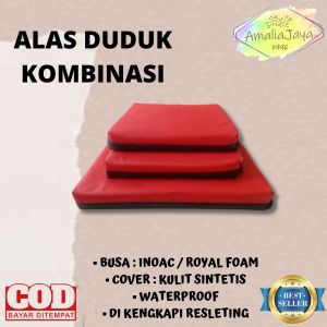 TERMURAH ALAS DUDUK KOMBINASI 4CM MERAH + HITAM UKURAN COSTUM