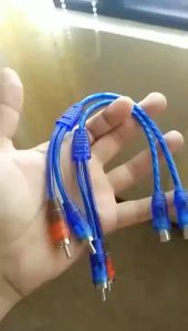 High Quality RCA Audio Cable Y Adapter Splitter 2Male Plug to 1Female Jack Cable Durable