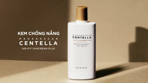 Skin1004 Madagascar Centella Air-Fit Sunscreen SPF50+ - White bottle with gold cap minimalist design 100% Authentic Fast delivery Ready Stock.