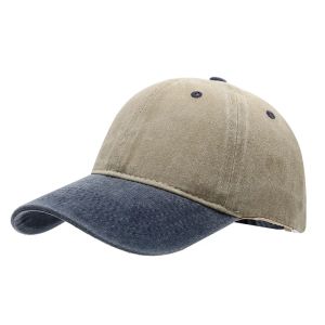 Vintage Washed Baseball Cap for Men Women Color-matched Sun Caps Casual Snapback Hip Hop Hat Spring Summer Curved Brim Soft Hats